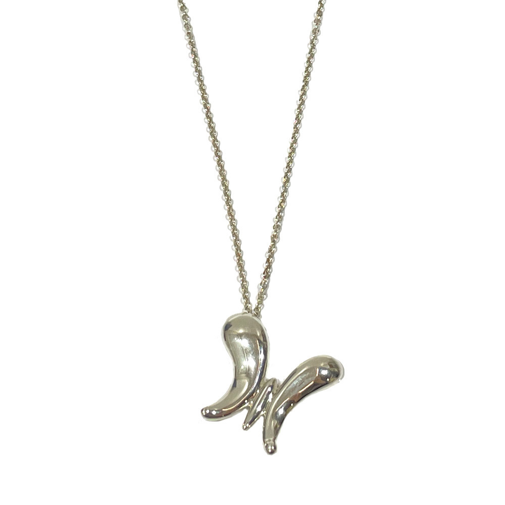 Tiffany Elsa Peretti Butterfly Large Necklace Silver